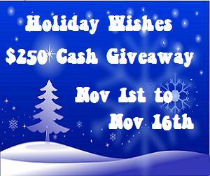 Holiday Wishes Cash Giveaway Holiday Wishes Cash Giveaway