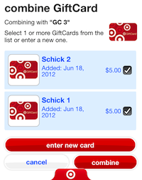 Combine Target Gift Cards