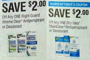 Right Guard Dry Idea Coupons