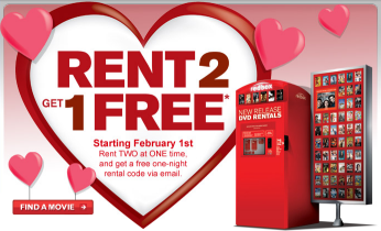 Redbox Rent 2 Get 1 FREE Promo