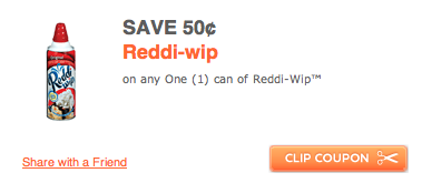 $0.50/1 Reddi Wip Coupon