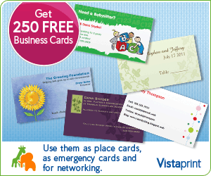 Vistaprint 250 FREE Business Cards
