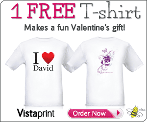 Vistaprint FREE T Shirt Valentines Day