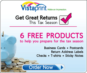 Vistaprint 6 FREE Products for Tax Season