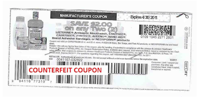 Listerine Counterfeit Coupon