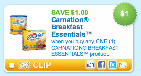 Carnation Breakfast Essentials Coupon