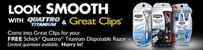 Great Clips FREE Schick Titanium Razor