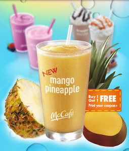 McDonalds Mango Pineapple Smoothie BOGO Coupon