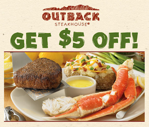 Outback Steakhouse 5 Coupon