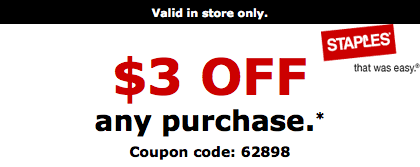 Staples 3 3 Coupon