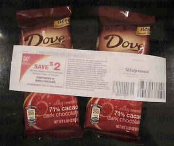 Walgreens Dove Chocolate Register Reward Deal