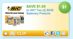 Bic Stationery Products Coupon