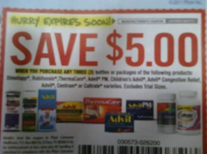 5 off 3 Advil Coupon