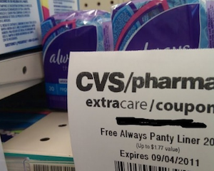 CVS FREE Always Panty Liners Coupon