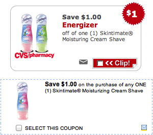 CVS Skintimate Coupon Stack