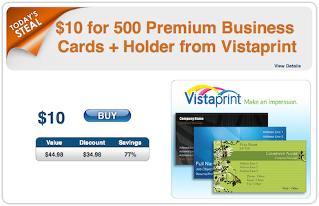Coupon Mob Vistaprint Business Cards