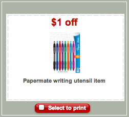 Papermate Target Coupon