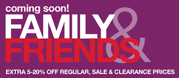 Sears Family Friends Sale August 2011