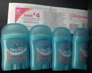 Walgreens Degree Travel Size Deal