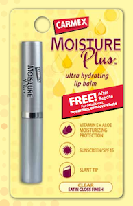 Carmex Moisture Plus FREE After Rebate