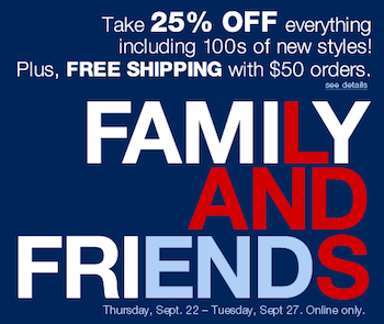 Lands End Friends Family Sale