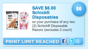 Schick Disposables Coupon