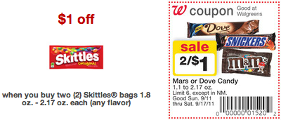 Walgreens FREE Skittles Deal