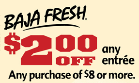 Baja Fresh 2 off 8 Coupon