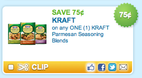 Kraft Parmesan Seasoning Blends Couopn