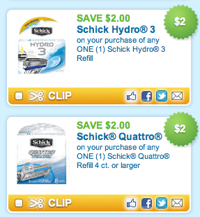 Schick Refill Coupons