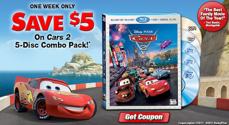 Cars 2 coupon