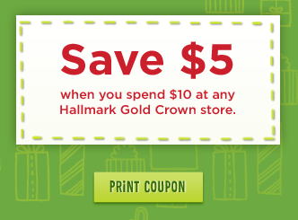 Hallmark 5 off 10 Coupon