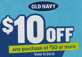 Old Navy Black Friday 2011 Coupon