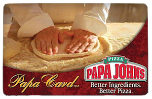 Papa Johns Gift Card