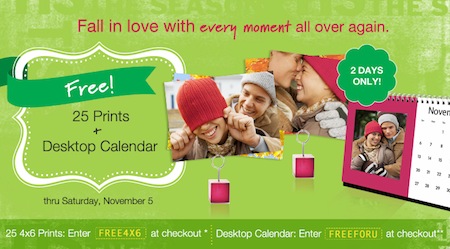 Walgreens FREE Prints Desktop Calendar