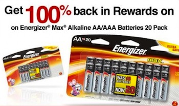 Office Depot FREE Energizer Batteries