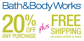 Bath Body Works 20 Off