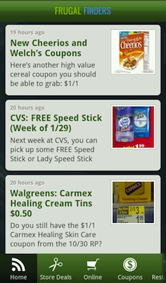 Frugal Finders Android App