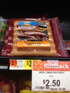 Walmart Johnsonville Sausage