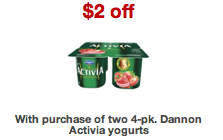 Activia Yogurt Target Coupon