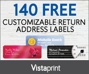 Vistaprint FREE Return Address Labels