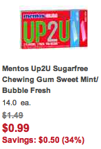 Walgreens FREE Mentos UP2U Gum