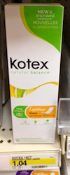 Kotex Natural Balance Liners
