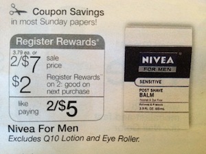 Nivea for Men Register Reward Deal