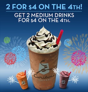 Caribou Coffee 4th of July Coupon