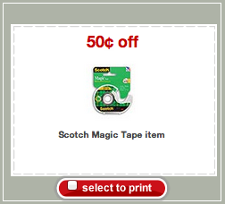 Scotch Magic Tape Target Coupon