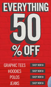 Aeropostale 50 off Everything