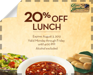 Olive Garden Printable Coupon