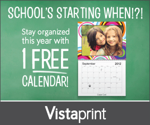 Vistaprint FREE Back to School Calendar