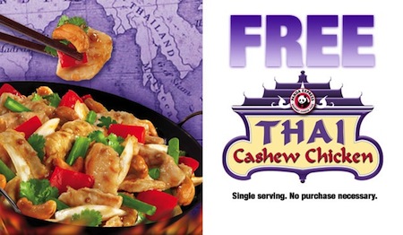 Panda Express FREE Thai Cashew Chicken Coupon